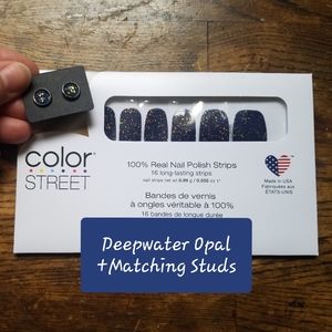 Deepwater Opal & Matching Studs! - Color Street NIP